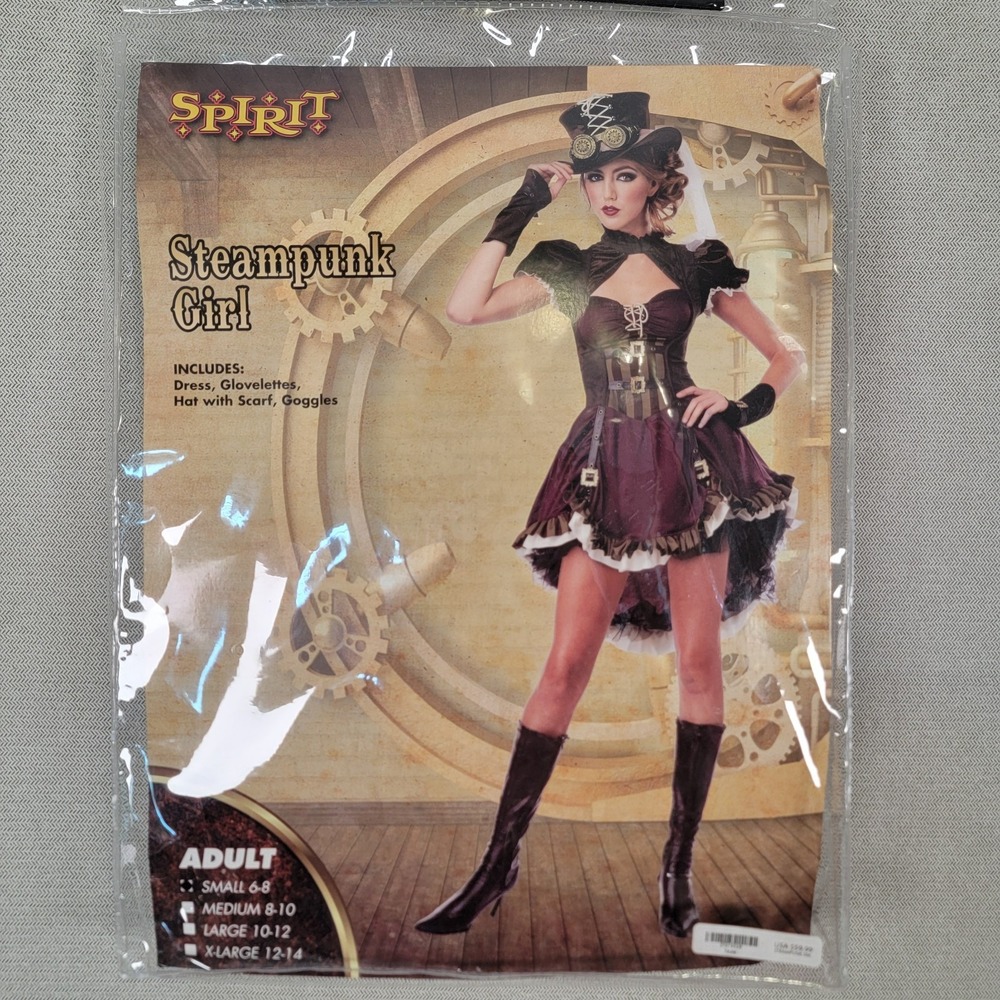 Spirit Halloween Costume Steampunk Girl Adult Size Small Sexy Pirate
